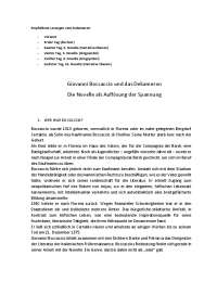 Il decameron come scioglimento della suspense