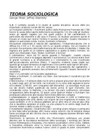 Teorie delle scienze sociali TEORIA SOCIOLOGICA riassunto