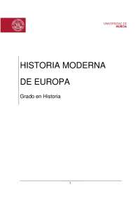 Historia Moderna de Europa - Docsity