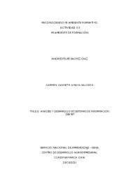 Representación gráfica: Reconociendo mi ambiente formativo