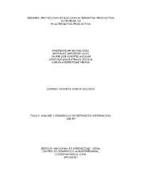 Resumen: Proyección de elección alternativa productiva
