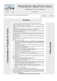 Prova ufpr vestibular