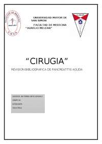 Pancreatitis Aguda Generalidades