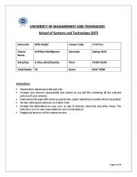Artificial intelligence exam - Docsity