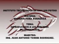 Manufactura Avanzada Introduccion