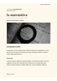 Introducción a la Matemática: Estructura y Campos de Estudio