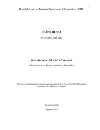 Exercícios Mestrado Integrado MEEC: Controlo Sistemas Elétricos e Computadores, 1º Sem. 20