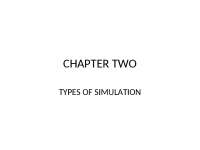Types of simulation and model - Docsity