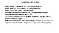 Descrição do bairro em espanhol