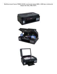 Multifuncional Canon PIXMA G3100 - Docsity