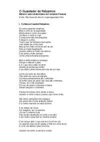 O guardador de rebanhos - Fernando Pessoa