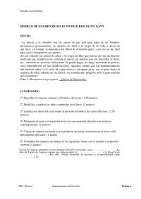 MODELO DE EXAMEN DE SELECTIVIDAD RESUELTO: KANT TEXTO “La