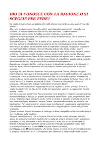 Tema su Dio pascal e cartesio - Docsity