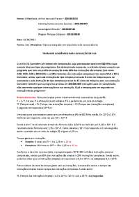 TRABALHO ACADÊMICO PARA AVALIAÇÃO DE AV1 Tópicos avançados em arquitetura de computadores