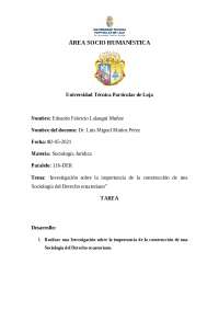Importancia de la Sociología en el Derecho Ecuatoriano