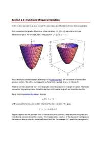 Functions of several variables