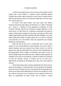 A Antiga Física Quântica: Origens Históricas e Experimentais
