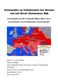 Kolonisatie en Collaboratie ten dienste van het Groot Germaanse Rijk ...