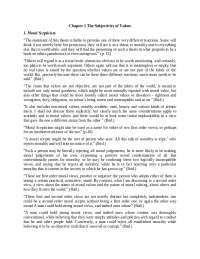 J.L Mackie: Investing Right and Wrong Chapter 1 Digest