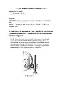 Lista de cinematica -ufu