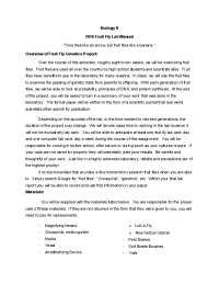 Fruit Fly Lab Manual - Docsity
