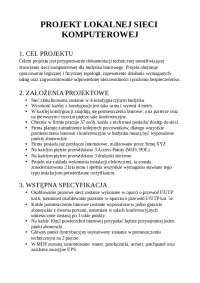 Projekt lokalnej sieci