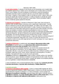Nietzsche - pensiero filosofico - riassunto completo dal libro Con Filosofare di Abbagnano