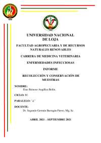 Manual de procedimientos: Recolección y envío de muestras para el análisis veterinario