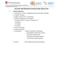 PLAN DE INTERVENCIÓN EN UNA EMPRESA