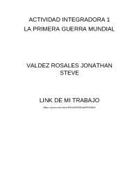 ACTIVIDAD INTEGRADORA 1 LA PRIMERA GUERRA MUNDIAL - Docsity