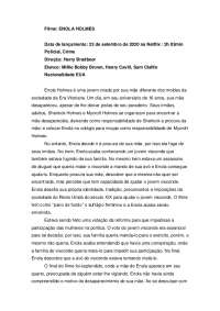 RESUMO: ENOLA HOLMES