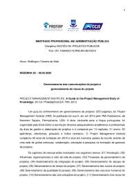 Comunicações e Riscos em GP