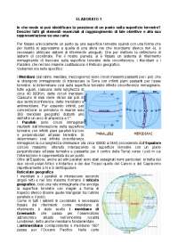 Posizione di un Punto sulla Terra: Meridiani, Paralleli e Sistemi