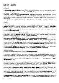 II República - Resumen para EBAU