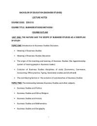 Introduction to business methods