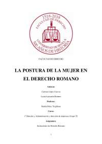 La Mujer Romana: Familia, Derecho y Patrimonio