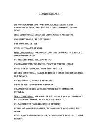 Conditionals Para Estudiar - Docsity