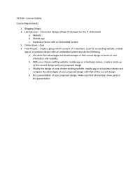 Human Computer Interaction Course Outline