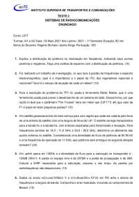 TESTE 2 SISTEMAS DE RADIOCOMUNICAÇÕES