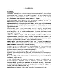 Vocabulario Geografía PEVAU Andalucía
