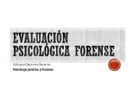 Evaluación Psicológica Forense: Protocolos, Técnicas y Objetivos