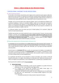 Tema 1 Derecho procesal penal | Apuntes de Derecho Procesal Penal | Docsity