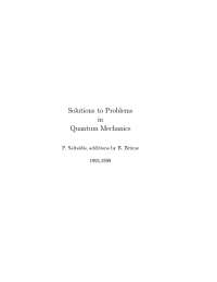 Solutions to Problems in Modern Quantum Mechanics 2nd Edition Sakurai
