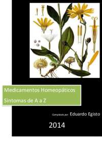 Medicamentos Homeopáticos: Sintomas de A a Z