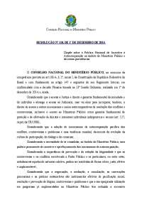 RESOLUÇÃO 118 DO CNMP