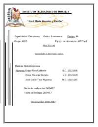 Análisis del Comportamiento de Interruptores Ópticos de Ranura y Reflexión - Prof. Rodrigu