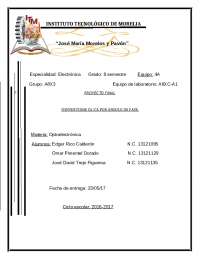 Control y Despliegue de Información en un Convertidor CA/CA - Prof. Rodriguez