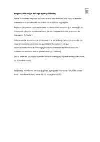 exercicios de psicologia da linguagem