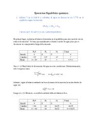 Ejercicios Equilibrio químico 