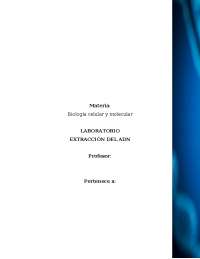 etapas de extracción del ADN